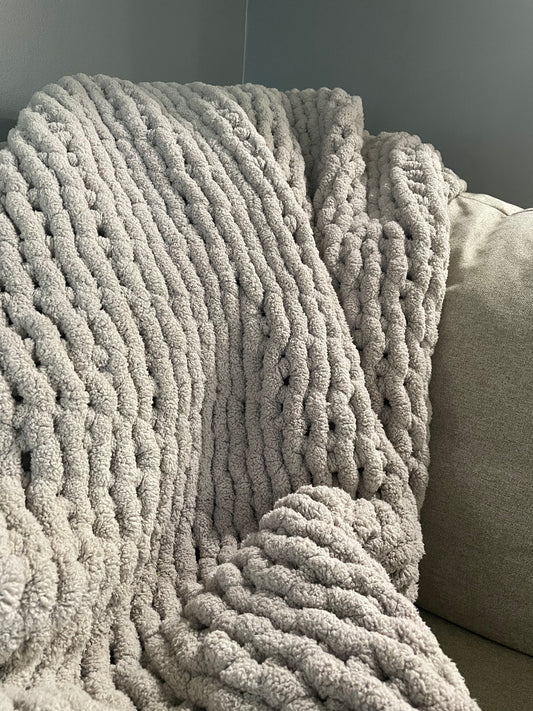 Chunky Hand Knitted Blankets