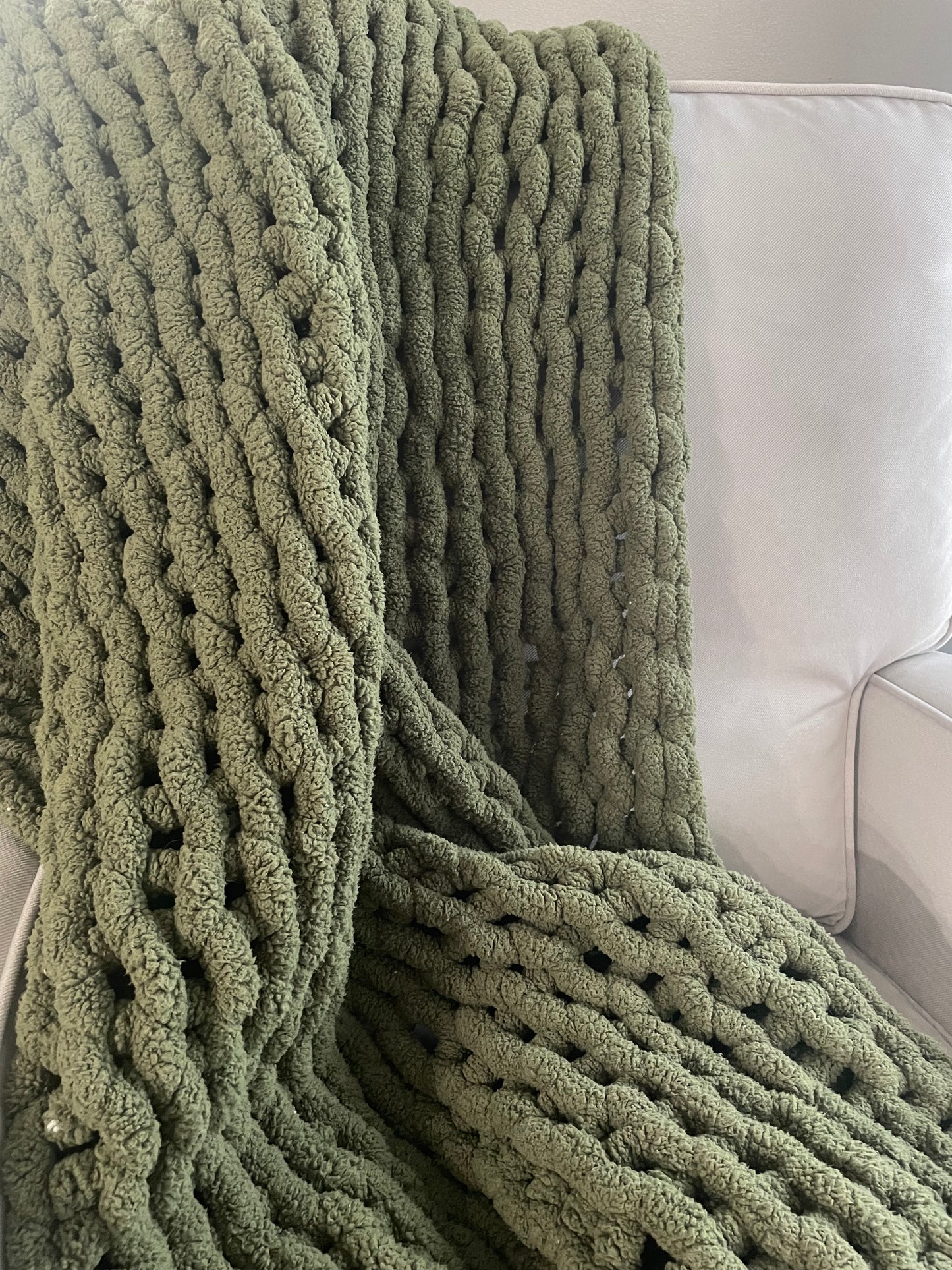 Chunky Hand Knitted Blankets